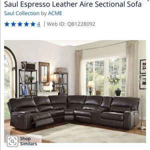 Saul expresso sectional couch practically new!